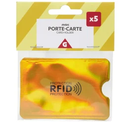 Porte-carte x5 aluminium protection RFID (3 modèles)