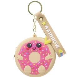 Porte-clé avec dragonne et mini porte-monnaie kawaii silicone L10cm (3 modèles) < Gifi Best