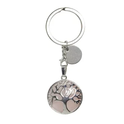 Porte clé avec médaillon arbre de vie - 3 coloris