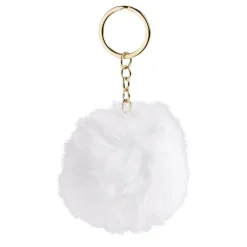 Porte-clé avec pompon doux et métal Ø8cm (3 modèles) < Gifi Online