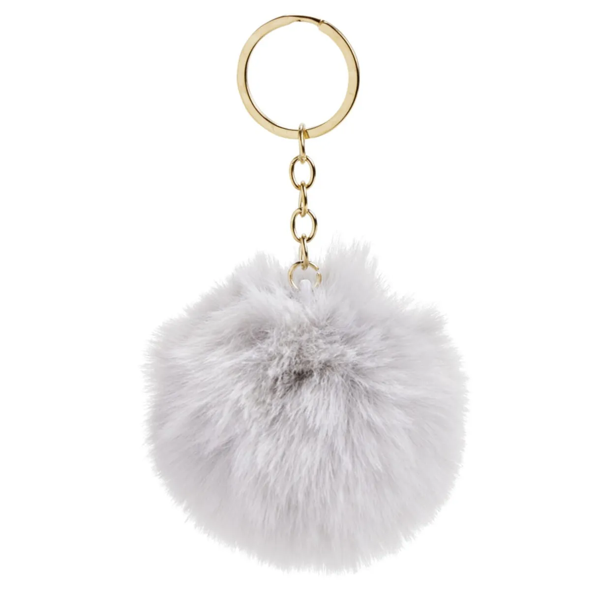 Porte-clé avec pompon doux et métal Ø8cm (3 modèles) < Gifi Online