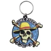 Porte clé One Piece tête de mort caoutchouc bleu < Gifi Discount