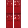 Porte-couverts en feutrine rouge x4