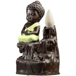 Porte encens bouddha en résine reflux cascade