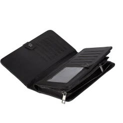 Porte feuille rectangulaire femme pu simili noir < Gifi New
