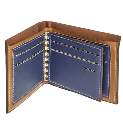 Portefeuille simili 9x11,5cm - 2 modèles marron ou noir