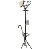 Porte manteau à poser métal noir rétro Ø27xH184cm