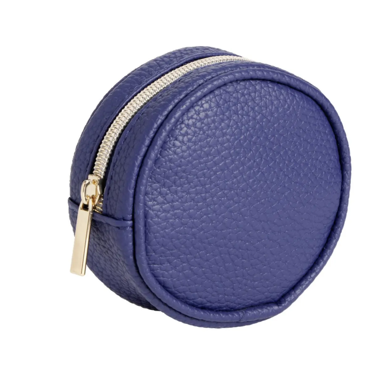 Porte-monnaie rond simili uni Ø9cm (6 modèles)