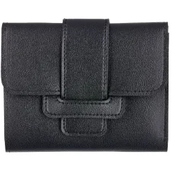 Porte monnaie simili noir uni