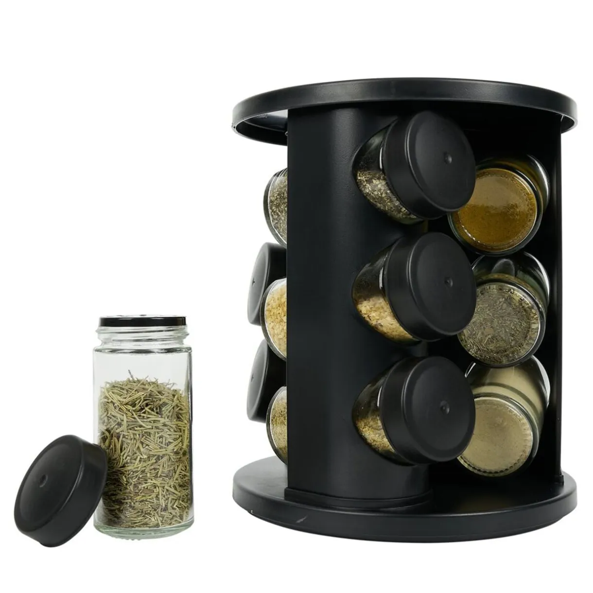 Porte épice rotatif avec 9 pots métal Ø17xH20cm < Gifi Online