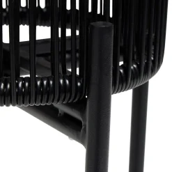 Porte-plante filaire sur pieds Urban métal et plastique noir Ø27xH70cm