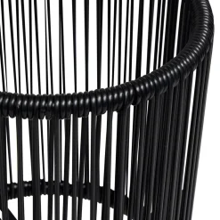 Porte-plante filaire sur pieds Urban métal et plastique noir Ø27xH70cm