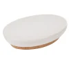 Porte savon céramique blanc avec fond liège < Gifi New