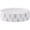 Porte-savon céramique motif blanc et noir 13x8,5xH3cm < Gifi Discount