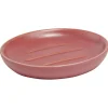 Porte-savon céramique rouge Ø10xH2cm