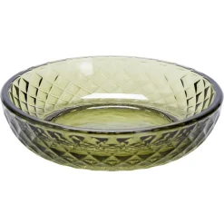 Porte-savon en verre ciselé Ø11cm (2modèles vert ou rose) < Gifi Hot