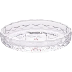 Porte-savon en verre effet cristallin transparent 12x8xH2,5cm < Gifi Hot