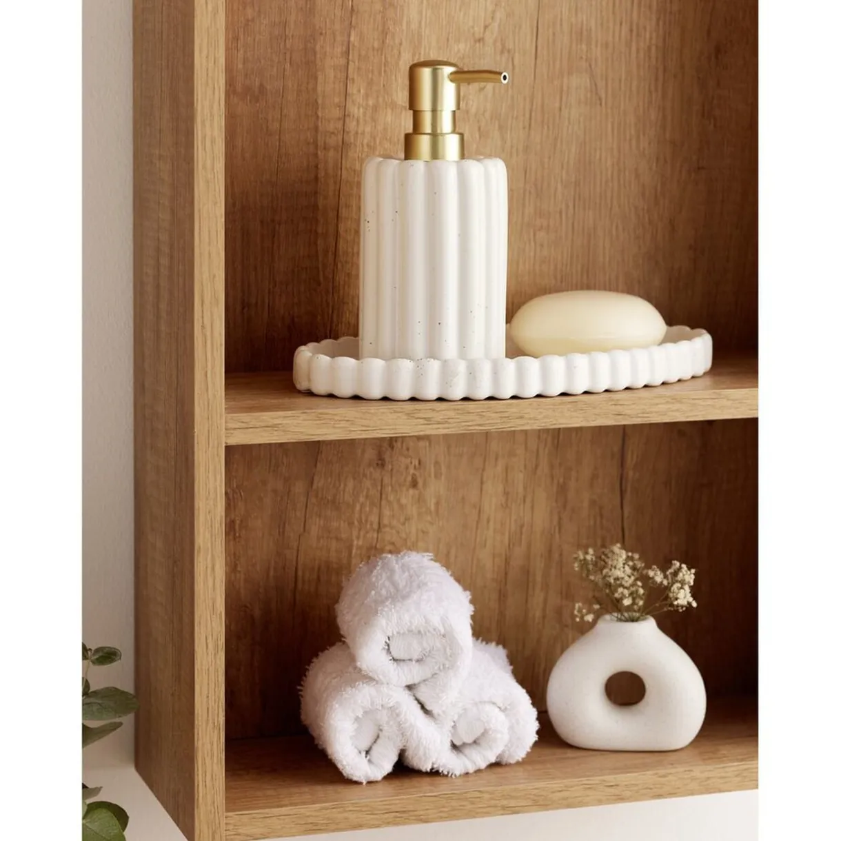 Porte-savon façon cannelé grès blanc 13x9,5xH2,5cm < Gifi Clearance