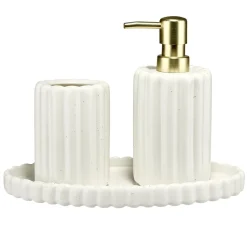 Porte-savon façon cannelé grès blanc 13x9,5xH2,5cm < Gifi Clearance