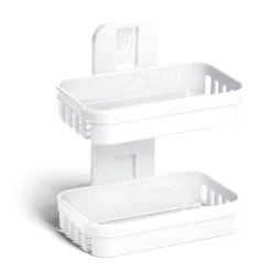 Porte savon 2 niveaux plastique (2 modèles blanc ou rose) < Gifi Outlet