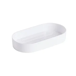Porte savon plastique blanc 8x13,5cm < Gifi Discount