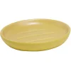 Porte-savon rond céramique jaune Ø10xH2cm