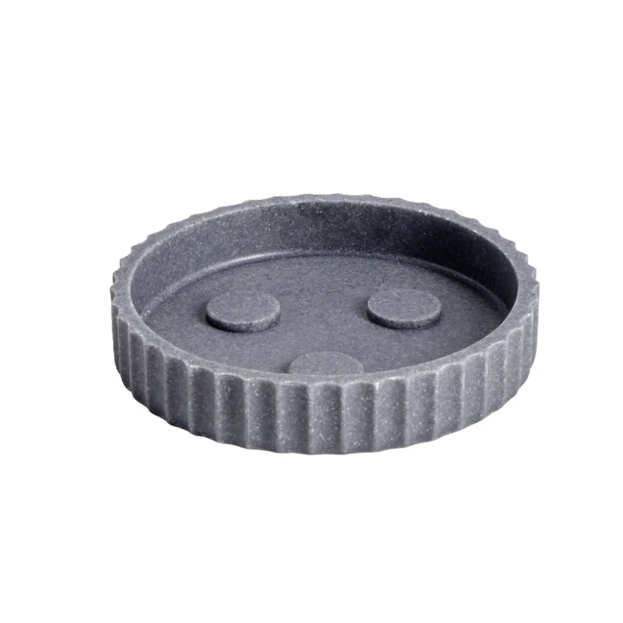 Porte savon rond effet pierre Ø11,5cm