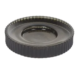 Porte-savon rond verre noir < Gifi Outlet