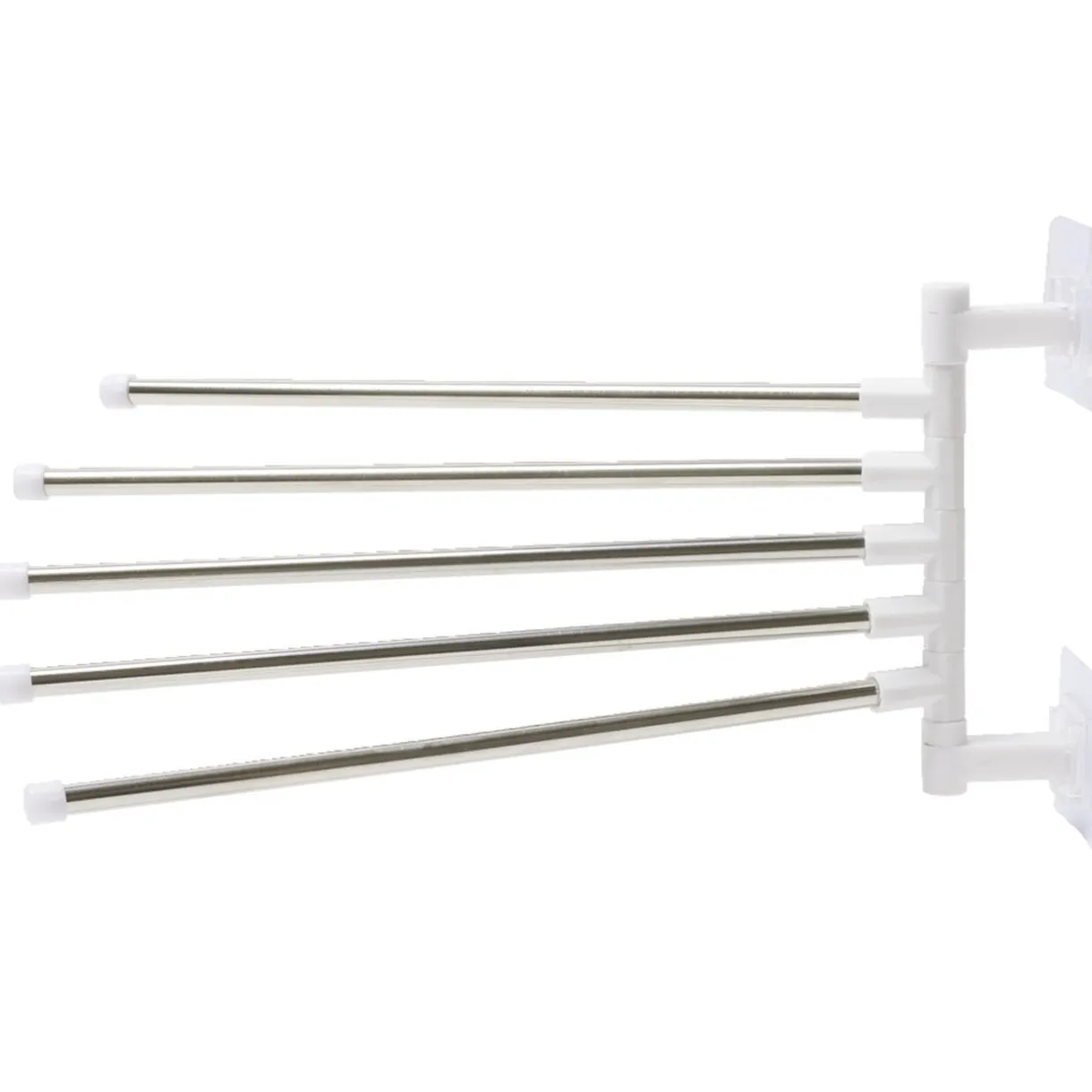 Porte-serviette rotatif 5 branches avec adhésif blanc 26xH16,5cm < Gifi