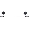 Porte serviette à ventouses métal noir L.60 cm