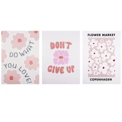 Poster papier x3 thème floral 30x40cm (3 modèles)