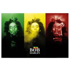 Poster tricolore Bob Marley 91,5x61cm