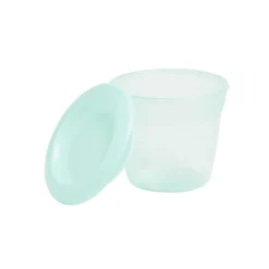 Pot avec couvercle pour snack en plastique rose 110ml (lot de 3)
