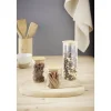 Pot carré en verre 180/220/450ml couvercle bambou