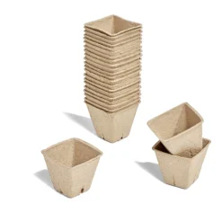 Pot carré pâte à papier pour semis x24 6.5x6.5xH8cm < Gifi Outlet