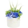 Pot corde rose et hortensia artificiel Ø20xH22cm < Gifi New