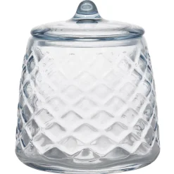 Pot à coton verre bleu Ø10xH12cm < Gifi Hot
