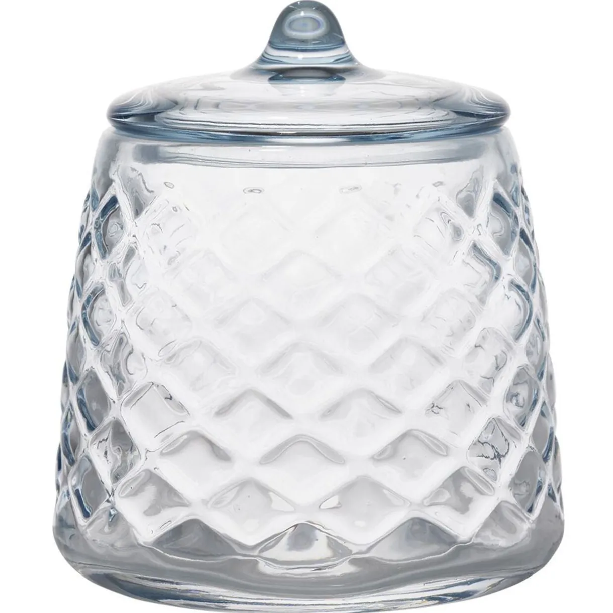 Pot à coton verre bleu Ø10xH12cm < Gifi Hot