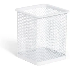 Pot à crayon métal mesh noir ou blanc 8x8cm