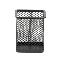 Pot à crayon métal mesh noir ou blanc 8x8cm