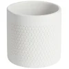 Pot de fleur gris clair motif nid d'abeille 1,29 L Ø13,5x12,3 cm - Capri < Gifi