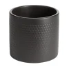 Pot de fleur noir mat motif nid d'abeille 1,29 L Ø13,5x12,3 cm - Capri