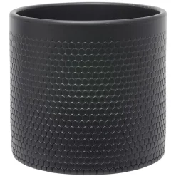 Pot de fleur noir mat motif nid d'abeille 3,85L Ø19xH17,5 cm - Capri < Gifi Outlet