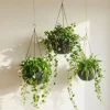 Pot de fleur rond à suspendre plastique noir Ø26xH66cm < Gifi Online