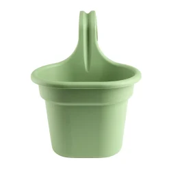 Pot de fleurs pour balcon plastique jaune 20,5x16xH26cm