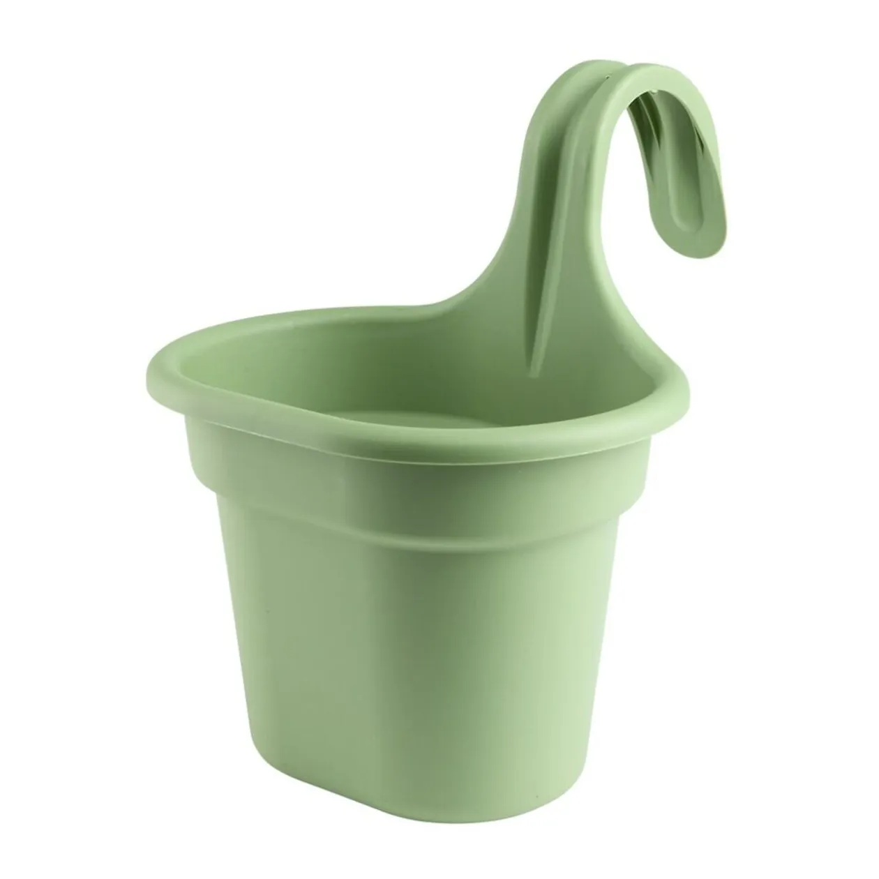 Pot de fleurs pour balcon plastique jaune 20,5x16xH26cm
