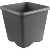 Pot de jardin carré Chorus gris anthracite 24,2 L