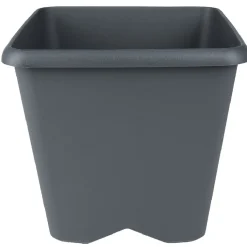 Pot de jardin carré Chorus gris anthracite 15,2 L < Gifi