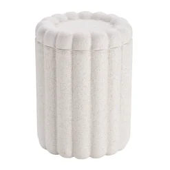 Pot de rangement en céramique forme cannelé Ø11xH18cm (2 modèles)