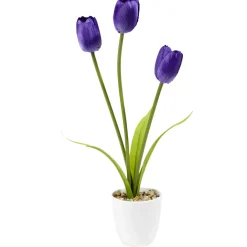 Pot de 3 tulipes artificielles Ø12xH30cm